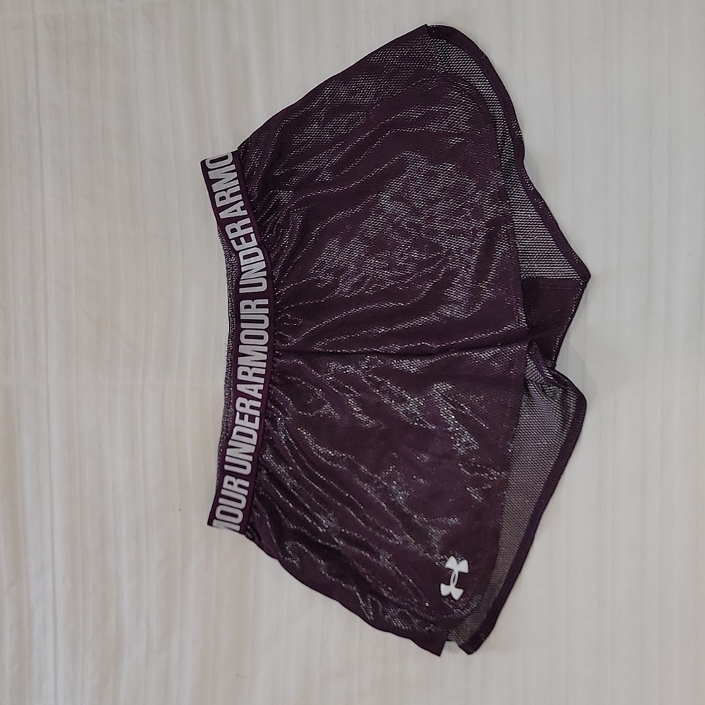 Women medium Under Armour purple athletic shorts